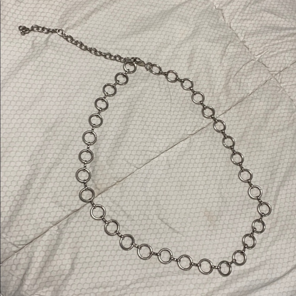 Silver chain belt